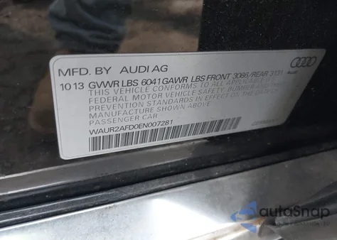 2014 Audi A8 L 4.0T из США, поврежденный, VIN WAUR2AFD0EN007281